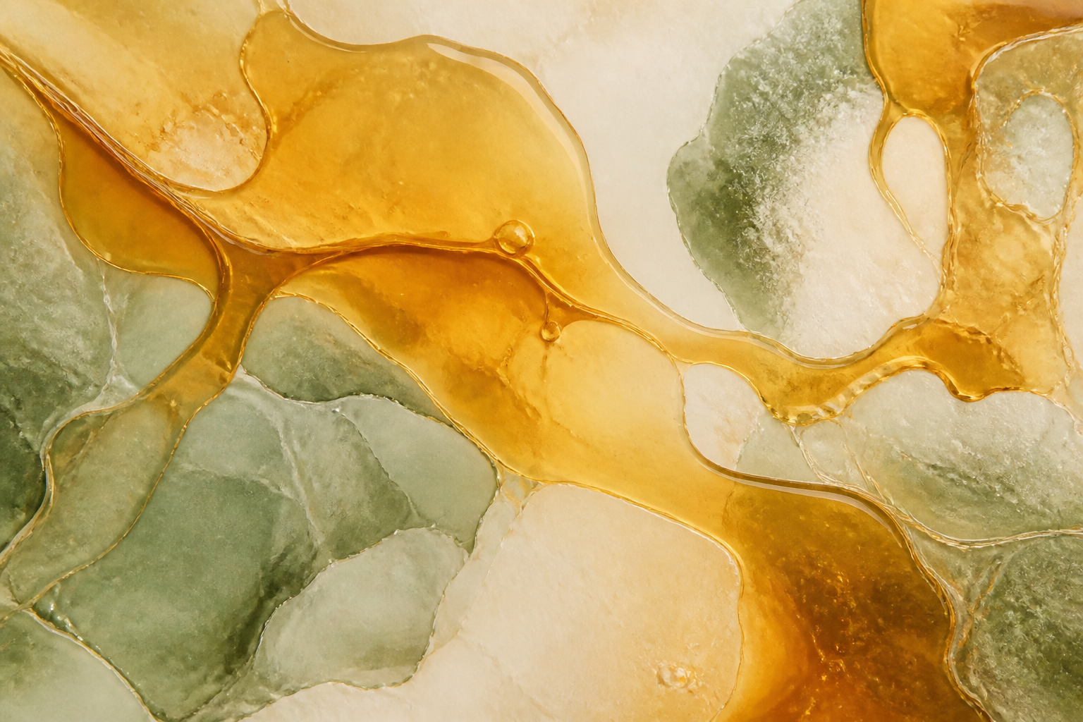 Abstract scientific illustration of cellular structures and microscopic biological environments.