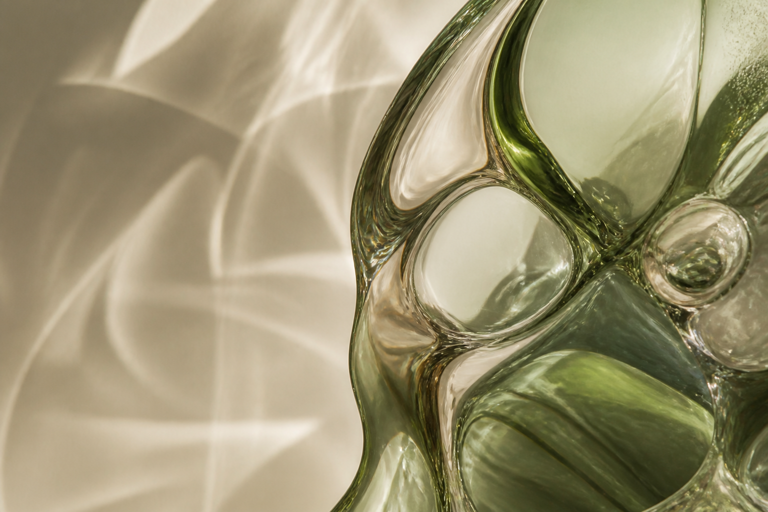 Abstract scientific visualization of cellular structures and data analysis charts.