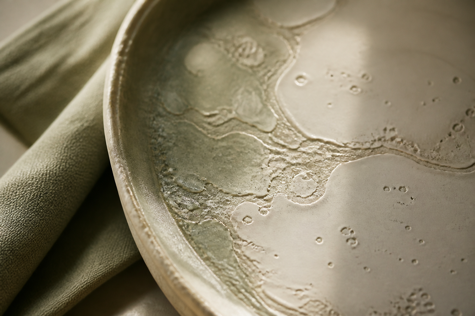 A close-up of a laboratory slide showing cellular structures under a microscope with neutral lighting.