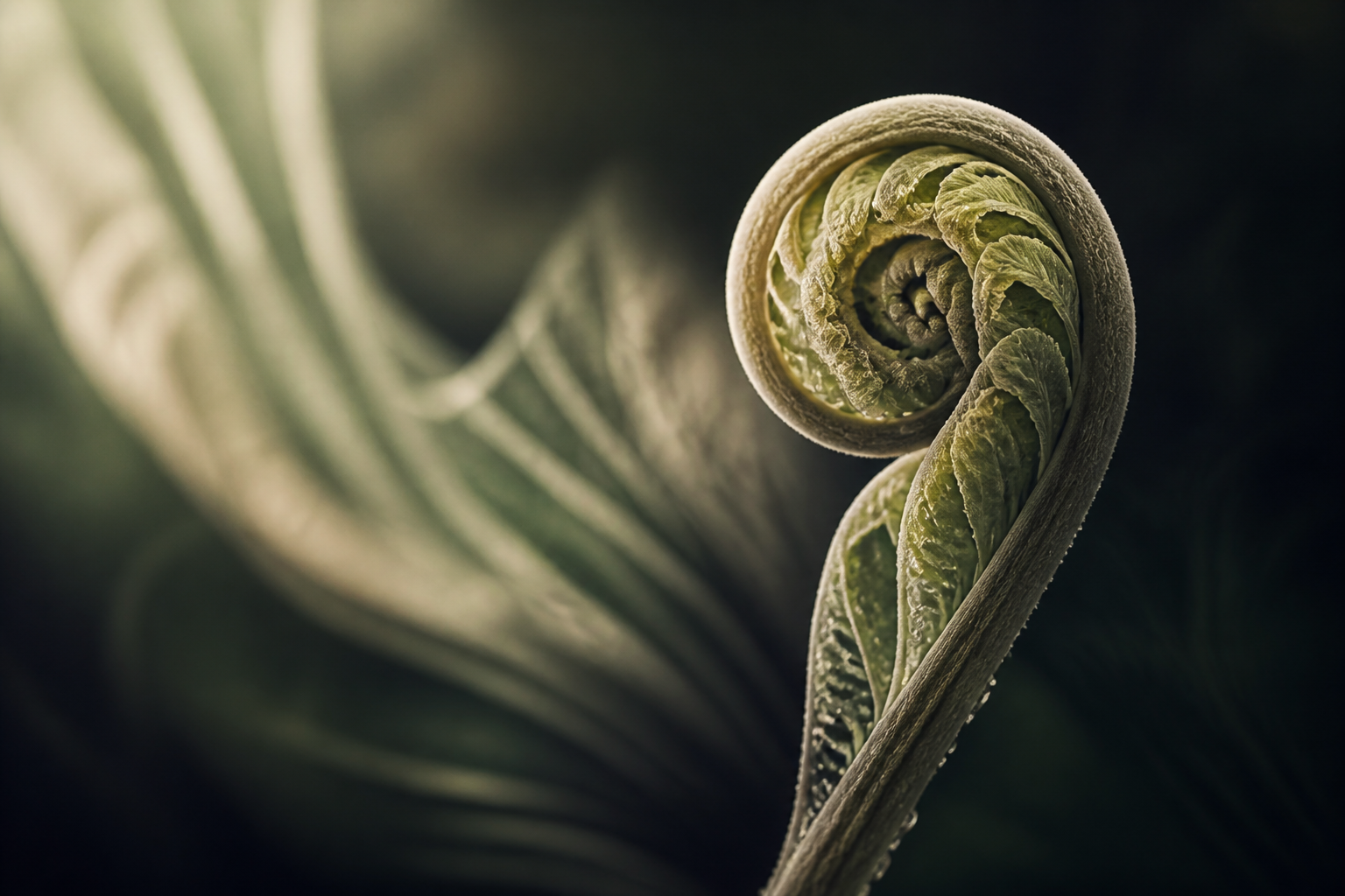 Abstract visualization of cellular structures and microscopic biological pathways.